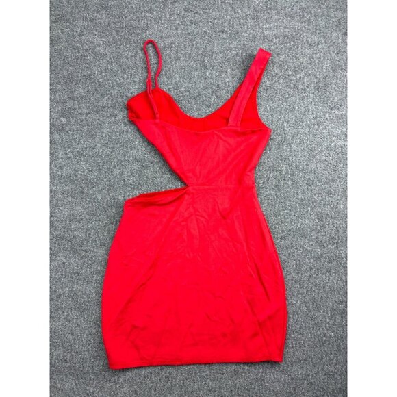 h:ours Dress Women's Medium Red Mini Shark Bite Cocktail Vegas Party - Picture 6 of 7